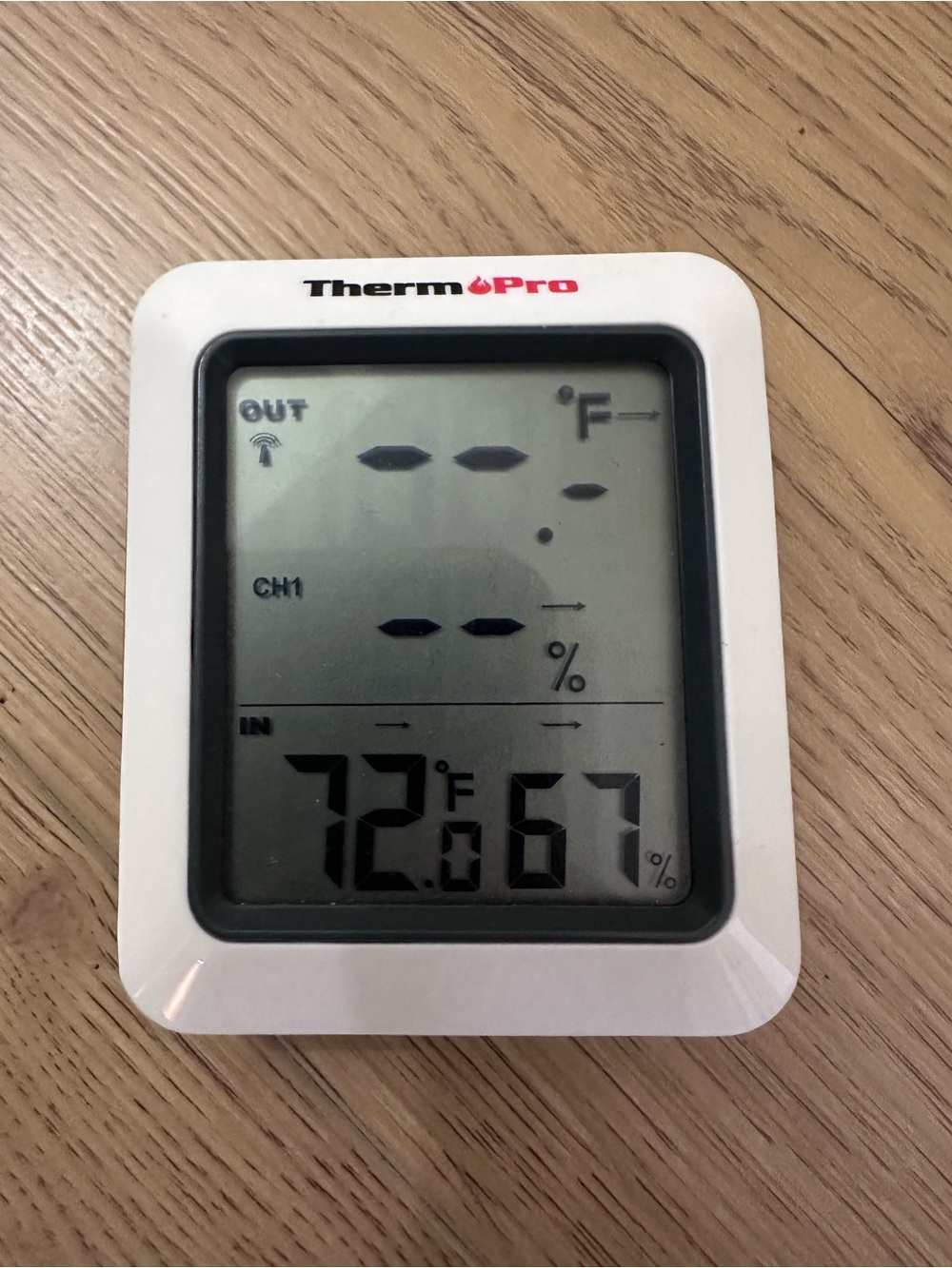 ThermoPro TP60S MiniWhite Digital Indoor Thermometer Humidity Monitor Gauge Only